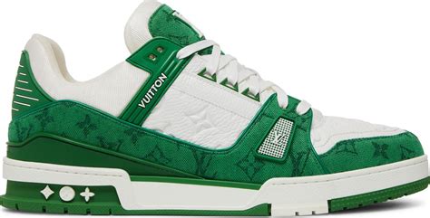 louis vuitton trainer white green|marble Louis Vuitton trainers.